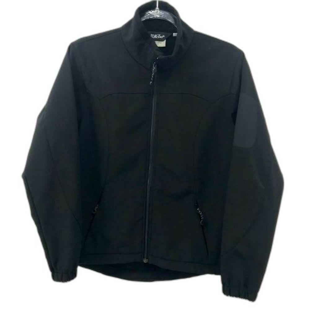 Black Diamond Jacket Womens Small Black Soft Shell Fleece Lined Stretch Full Zip